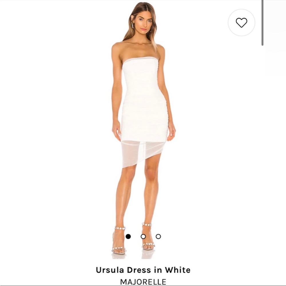 MAJORELLE White Midi Dress with Elegant Silhouette
